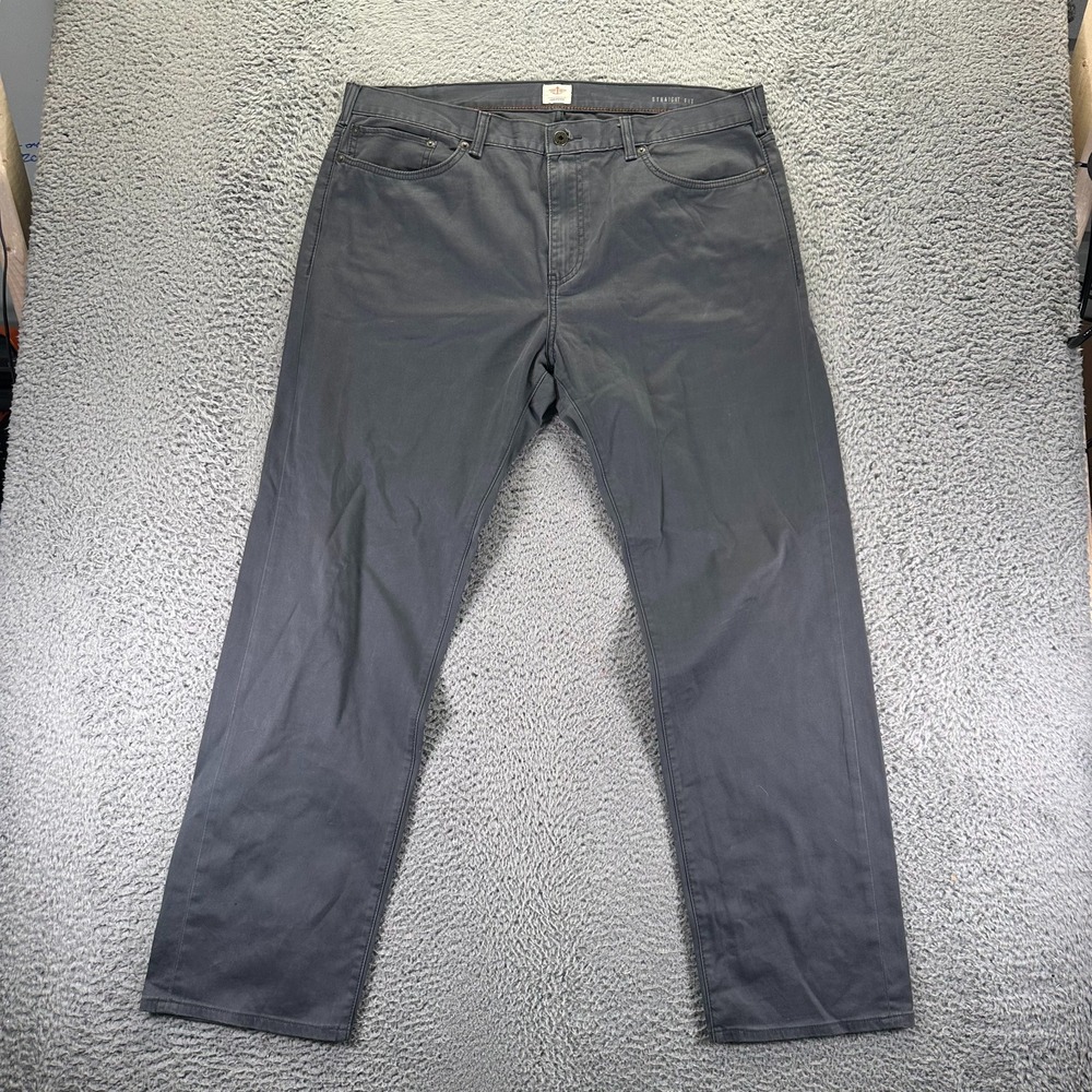 Dockers Pant Mens 40x32 Gray Cotton Khakis Straight Workwear Utility Stretch